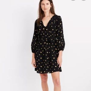 Madewell tie-waist mini dress in French daisies